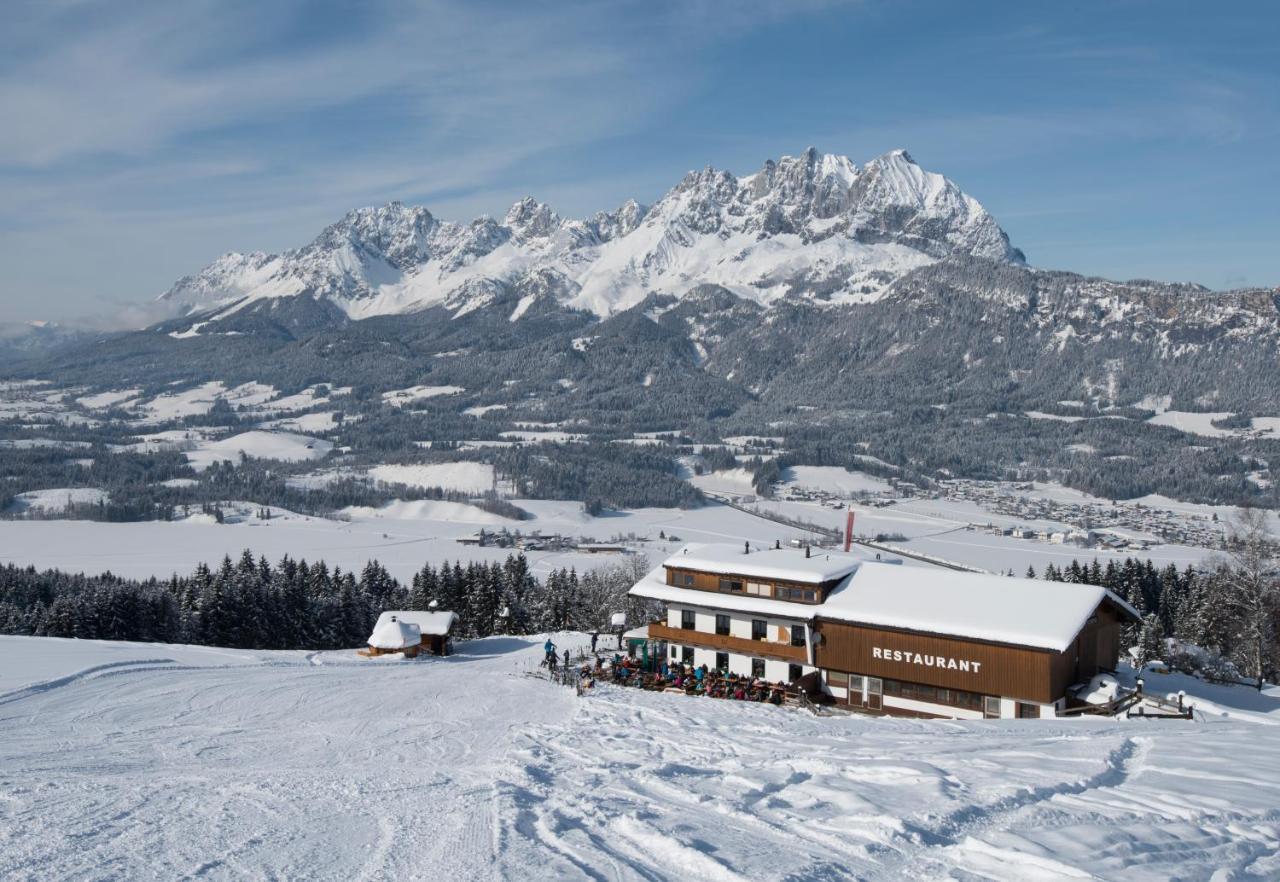 Alpengasthof Hirschberg Sankt Johann in Tirol Bagian luar foto
